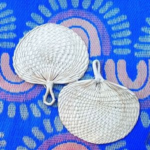 2 Wicker Boho Fans